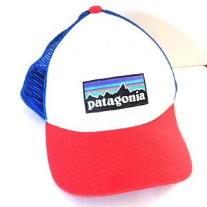 Patagonia Red White and Blue SnapBack Hat, Rare Color